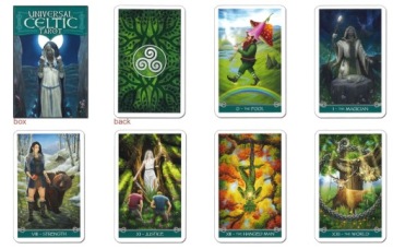 ИГРОВЫЕ КАРТЫ ТАРО НАБОР ГАДАТЕЛЬНЫХ КАРТ УНИВЕРСАЛЬНОЕ КЕЛЬТСКОЕ ТАРО 78 ШТ.