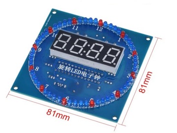 Elektroniczny Zegar LED DS1302 DIY DATA ALARM TERMOMETR OBUDOWA