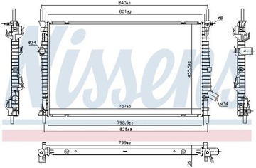 CHLADIČ VODY 606537 NISSENS FORD TOURNEO CUSTOM