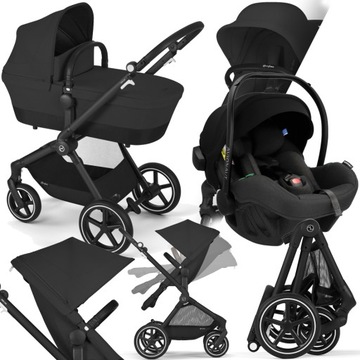 WÓZEK CYBEX 3W1 EOS LUX BLK MOON BLACK I AVIONAUT PIXEL PRO 2.0 C