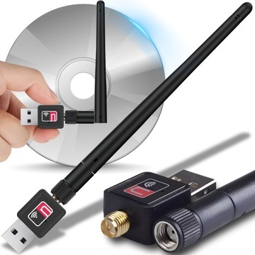 KARTA SIECIOWA WIFI USB WI-FI ADAPTER + ANTENA PL