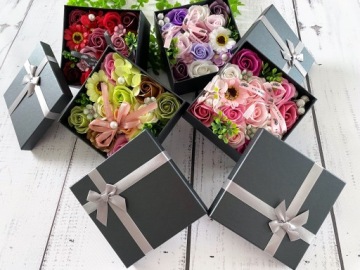 flowerbox flower box мыльные розы цветы из мыла в коробке