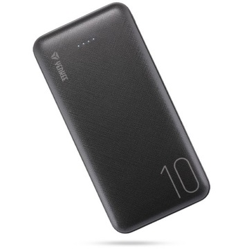 Powerbank 10 000 mAh LED 2xUSB Litowo-Polimerowy Yenkee YPB 1030 Czarny