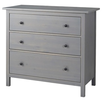 IKEA HEMNES komoda 3 szuflady 108x96cm SZARY