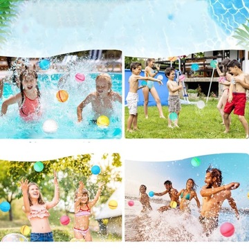 BOMBY MAGNETYCZNE BALONY WODNE WIELORAZOWE SAMOZAMYKAJĄCE 12 SZT