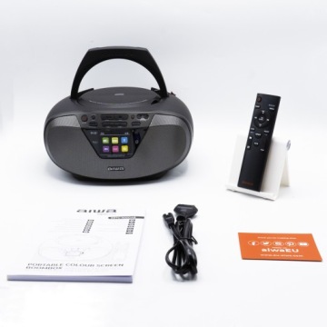 БУМБОКС Bluetooth 6 Вт CD FM РАДИОБУТИКА AIWA BBTU-500DAB/BK + ПУЛЬТ ДИСТАНЦИОННОГО УПРАВЛЕНИЯ