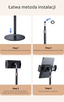 Регулируемый по высоте держатель для планшета и телефона, металлическая подставка для планшета, вращающаяся на 360°.