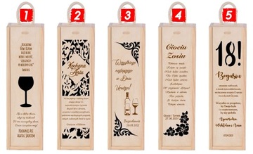 Винная коробка ПОДАРОК ​​НА ДЕНЬ РОЖДЕНИЯ 18 20 30 40 50