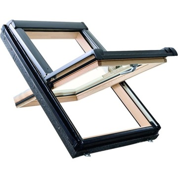 OKNO DACHOWE OBROTOWE ROTO DESIGNO R49 H WD 74X118 ANTRACYT METALLIC