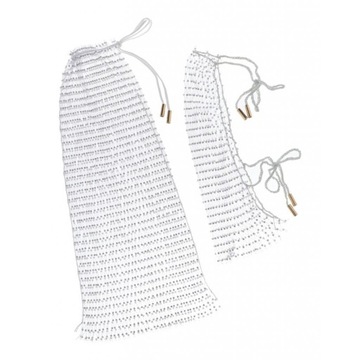Dámske 2-dielne háčkované šaty od bikín v bielej farbe