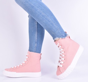 ЖЕНСКИЕ КРОССОВКИ НА ВЫСОКОЙ ПЛАТФОРМЕ РОЗОВЫЕ КРОССОВКИ
