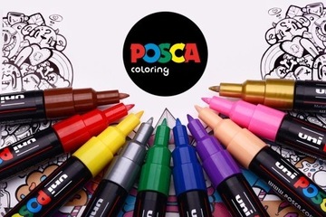 МАРКЕР С КРАСКОЙ POSCA POSCA PC-5M ТЕМНО-СЕРЫЙ