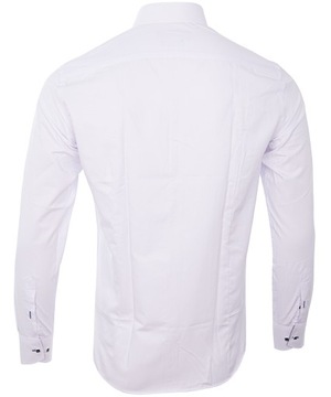 РУБАШКА МУЖСКАЯ, БЕЛЫЙ ХЛОПОК, С ОКАРКОМ, ОБЫЧНЫЙ ВОРОТНИК 3XL