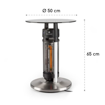 PROMIENNIK PODCZERWIENI TARASOWY BLUMFELDT STOLIK GRZEJNIK 1200W LED 65CM