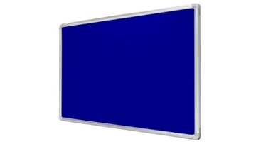 Tablica tekstylna 150x100 NIEBIESKA rama aluminium