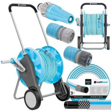 CELLFAST COMPACT WÓZEK WĄŻ 1/2 20M ZRASZACZ ZESTAW