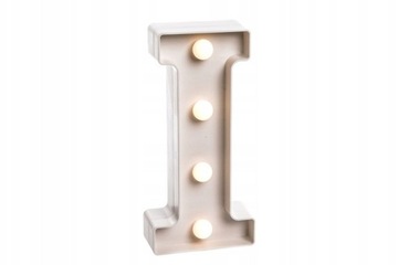 LITERY LITERKI LED ŚWIECĄCE NAPISY BIAŁE 3D 22,5CM litera 
