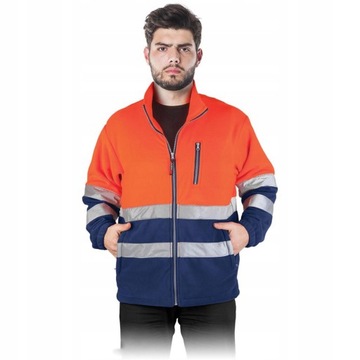 Bluza polarowa pomarańczowa Reis POLSTRIP PG r.S