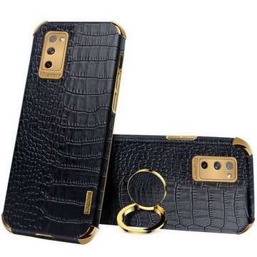 ETUI SKÓRA KROKODYLA RING DO SAMSUNG S20 FE +SZKŁO