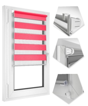 Рулонные шторы «День и Ночь» на заказ, разные цвета 78x150 c