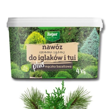 Nawóz Do Iglaków i Tui z Mączką Bazaltową Zadbane IGLAKI Target Natural 4kg