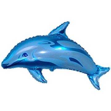 Balon foliowy DELFIN niebieski delfinek 3XL