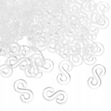 ЗАЖИМЫ ДЛЯ РЕЗИНОВЫХ БРАСЛЕТОВ, БЕЛЫЕ ЗАЖИМЫ DIY, 500 ШТ.