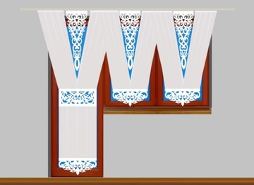 Ажурные вставки с вертикальным свесом 20*60 см 3 слоя цвета и узоры