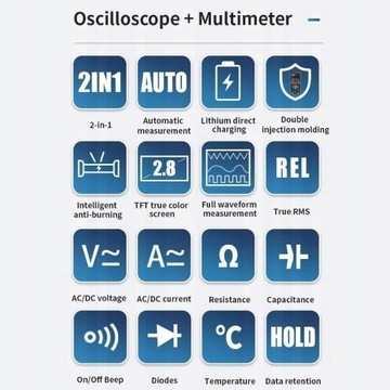 Цифровой мультиметр-осциллограф 2в1 Частота
