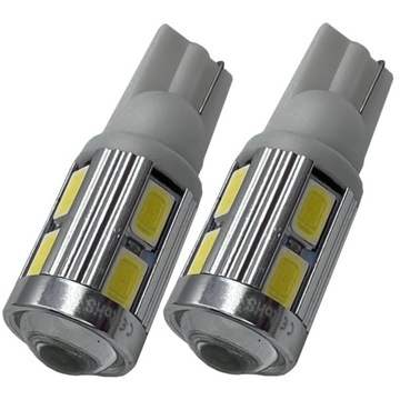 w5w LED T10 w16w 10 x 5730SMD 12v 24v biała 2 SZT