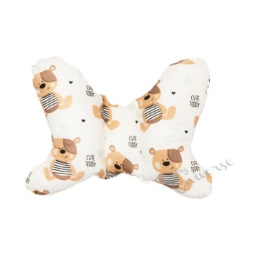 WYGODNA ANTYWSTRZĄSOWA PODUSZKA PODRÓŻNA MOTYLEK BabyUniverse 32x24cm
