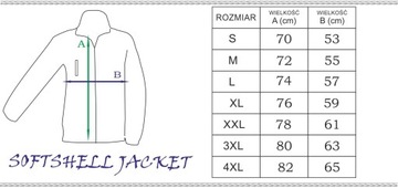 KURTKA MĘSKA SOFTSHELL r. 4XL