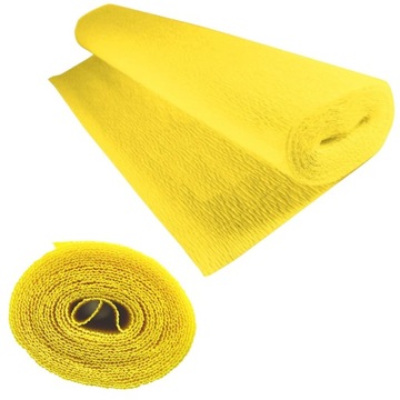 Krepina włoska bibuła żółta 180g 50x250 cm żółty