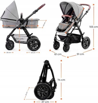 KINDERKRAFT MOOV DEEP ТЕЛЕЖКА МНОГОФУНКЦИОНАЛЬНАЯ 3В1