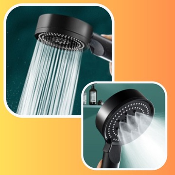 SŁUCHAWKA PRYSZNICOWA CZARNA DO PRYSZNICA UNIWERSALNA SLUCHAWKA