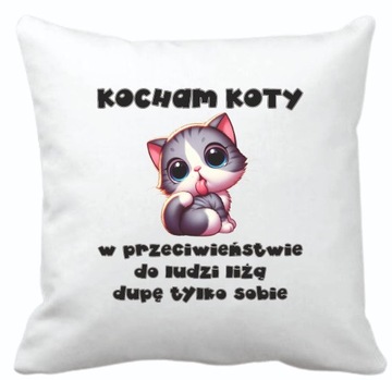 Kocham Koty Poszewka na jaśka 40x40