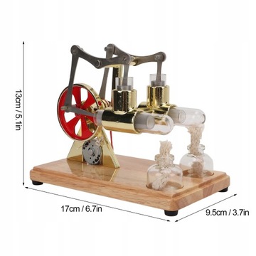 МОДЕЛЬ ДВУХЦИЛИНДРОВОГО ПАРОВОГО ДВИГАТЕЛЯ