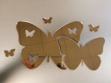 3D зеркало из оргстекла HEART BUTTERFLY FREE
