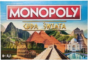 MONOPOLY CUDA ŚWIATA STRATEGICZNA GRA PLANSZOWA PODRÓŻE PO ŚWIECIE