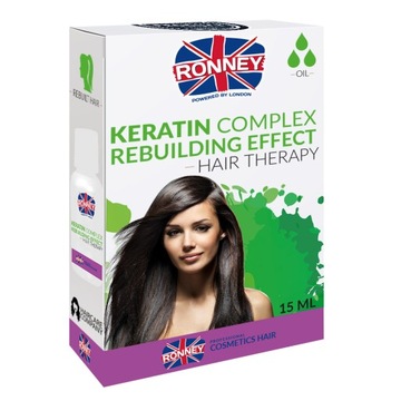 RONNEY Olejek keratynowy do włosów odbudow. 15 ml
