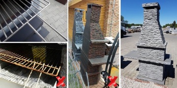 Садовый гриль из бетона, угольный гриль, садовый гриль с решеткой