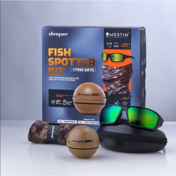 ZESTAW ZIMOWY - Deeper CHIRP+2 + Okulary Westin W6 + Komin Deeper
