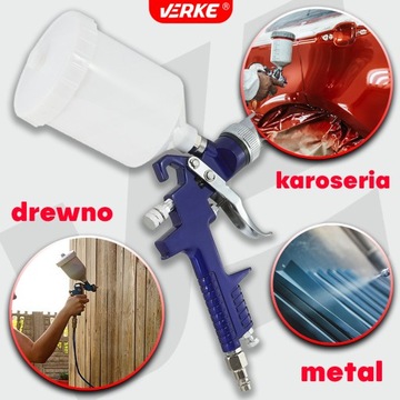 ПИСТОЛЕТ ДЛЯ ПОКРАСКИ HVLP, НАСАДКА 1,4мм, БАК 600МЛ