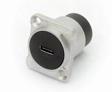 Gniazdo USB tablicowe panelowe USB C srebrne