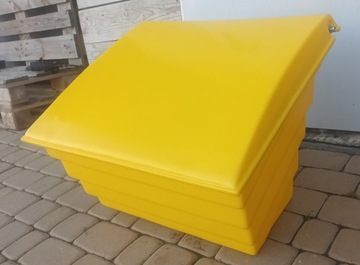 POJEMNIK z klapą na piasek piach sól drogową sorben 70L PPM 70 litrów ŻÓŁTY