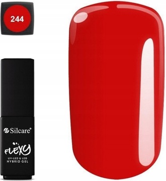 Silcare Flexy Hybrid Gel Lakier Hybrydowy 244 Red