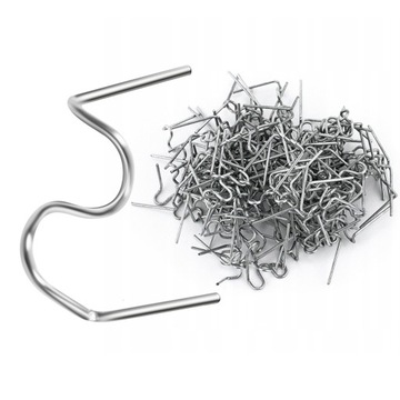 ZSZYWKI DO PLASTIKU PŁASKIE LITERA S 0,8MM 100SZT