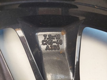 4× DISK HLINÍK OPEL OE YP00063880 7.5" X 18" 5X108 ET 49