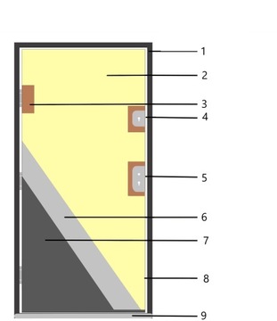 Drzwi wejściowe do domu 72mm SI-CP GLASS XL PREMIUM lustro wen. BIAŁE 90 L