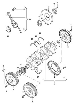 БОЛТЫ ШКИВА ВАЛА AUDI OE N91143901 6 шт. 2.0 TFSI БВА